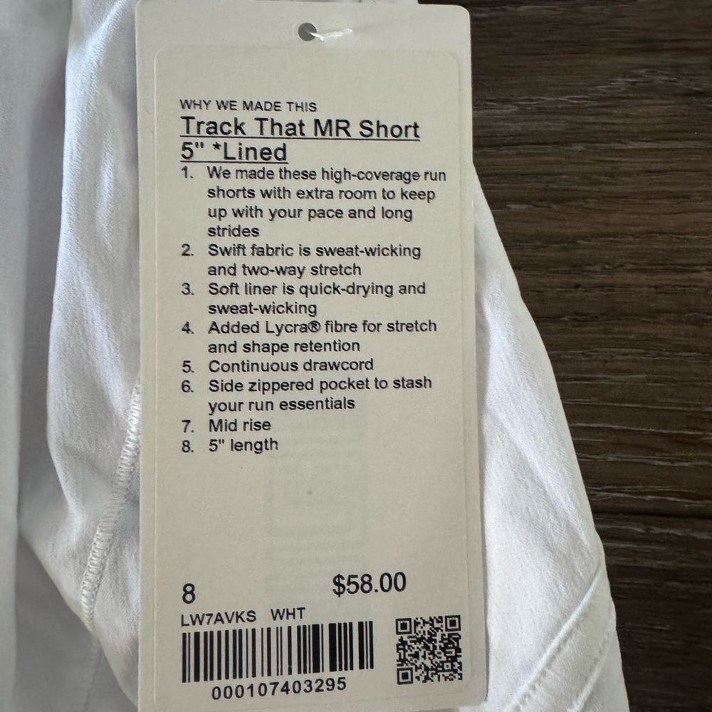 Track That MR Short 5” lined lululemon athletica White Athletic Shorts - Picture 4 of 4